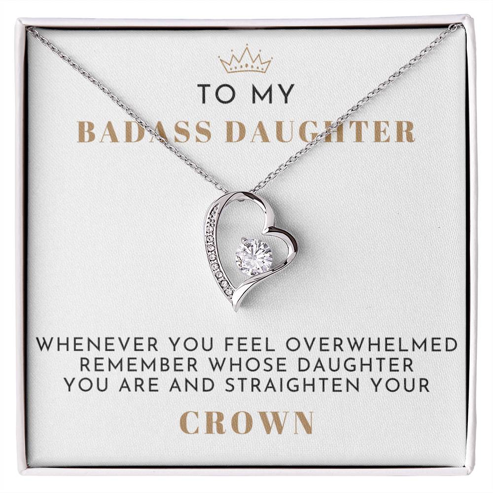 Badass Daughter Necklace Forever Love Necklace