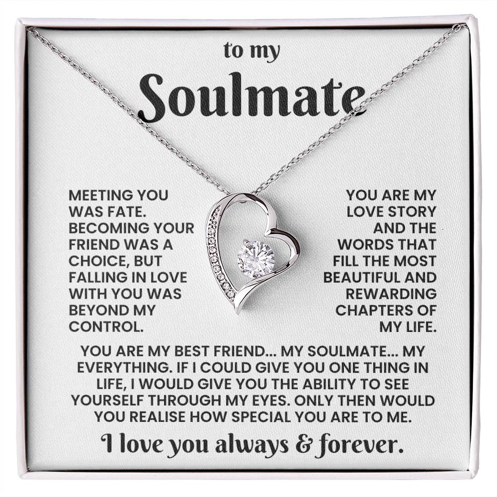 To My Soulmate You Are My Heart'S Home Forever Love Necklace