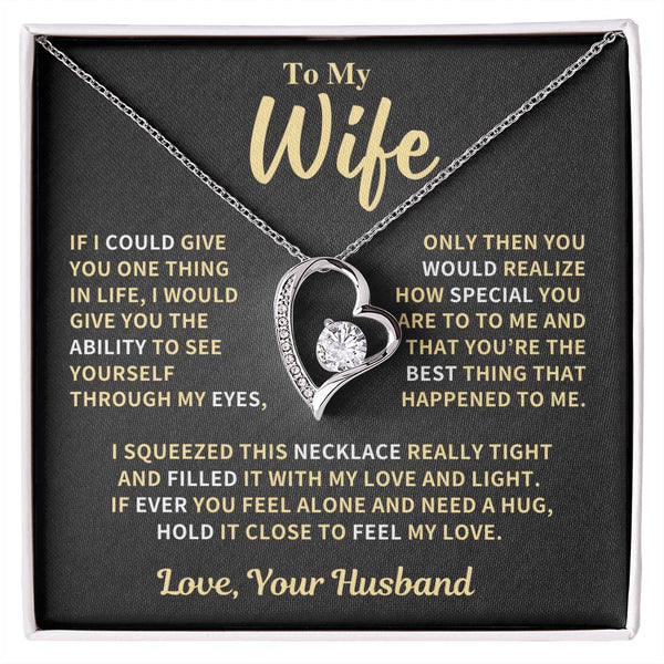 Wife Gift, Love And Light Forever Love Necklace Forever Love Necklace