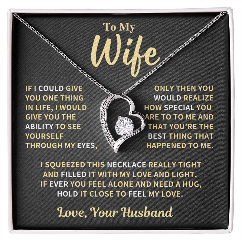 Wife Gift, Love And Light Forever Love Necklace Forever Love Necklace