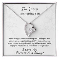 I'M Sorry For Hurting You Flower  Forever Love Necklace Forever Love Necklace