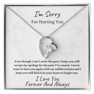I'M Sorry For Hurting You Flower  Forever Love Necklace Forever Love Necklace