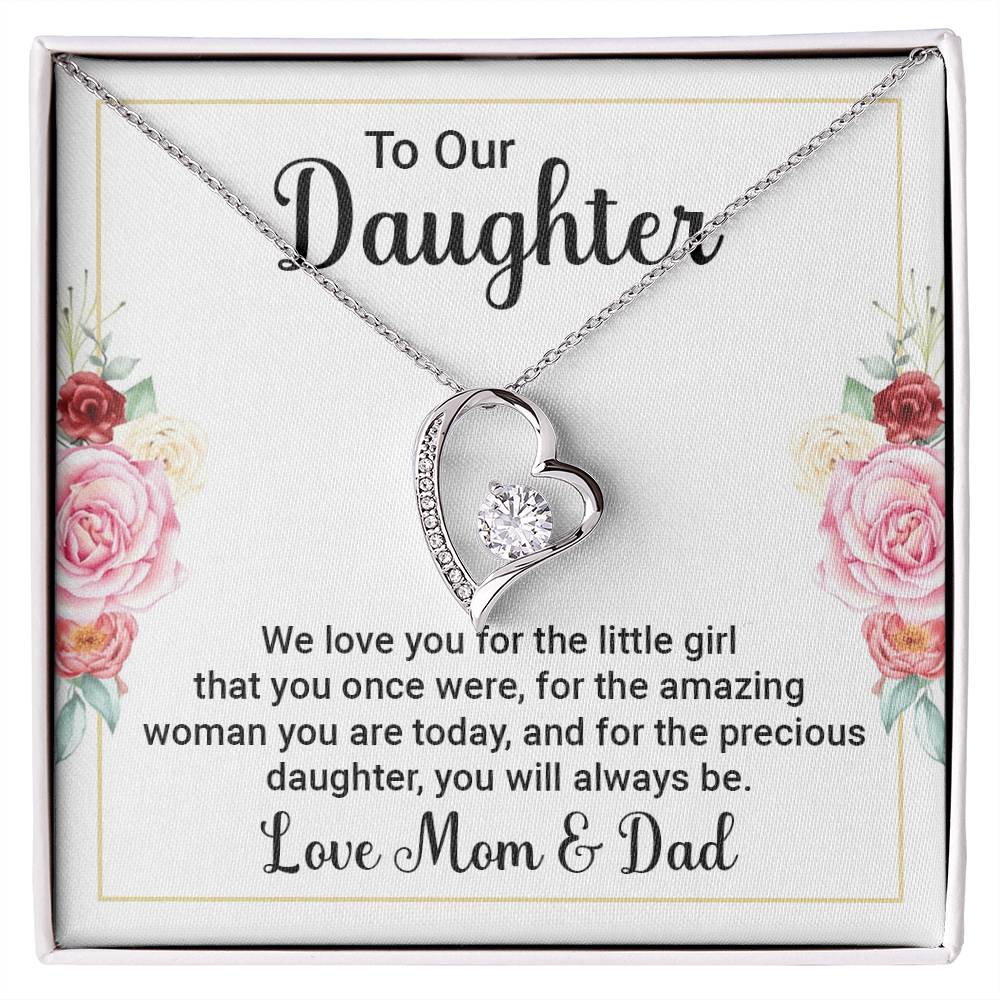Heartstrings - Forever Love Necklace - Daughter Little Girl You Once Were Forever Love Necklace
