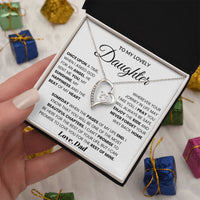 To My Lovely Daughter - Once Upon A Time, When I Asked God For An Angel Forever Love Necklace