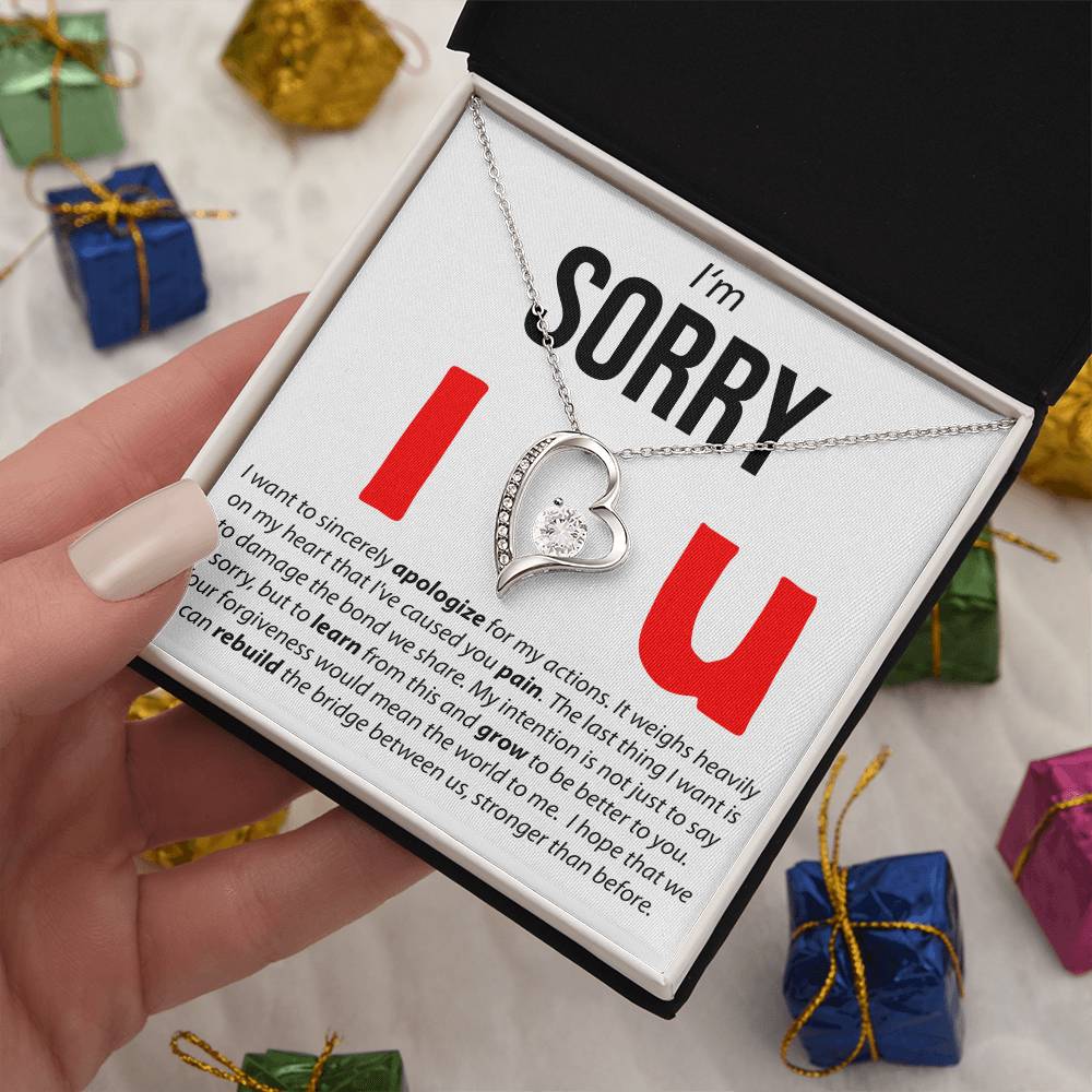 I'M Sorry, I Sincerely Apologize - Forever Love Necklace Forever Love Necklace