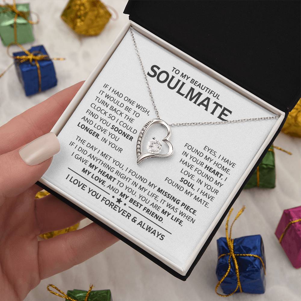 My Beautiful Soulmate Heart Necklace  Forever Love Necklace