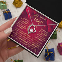 To My Beautiful Wife Necklace From Husband - Forever Love Red V.2 Forever Love Necklace