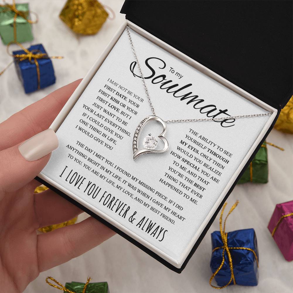 To My Soulmate  My Life My Love My Best Friend  Forever Love Necklace Forever Love Necklace