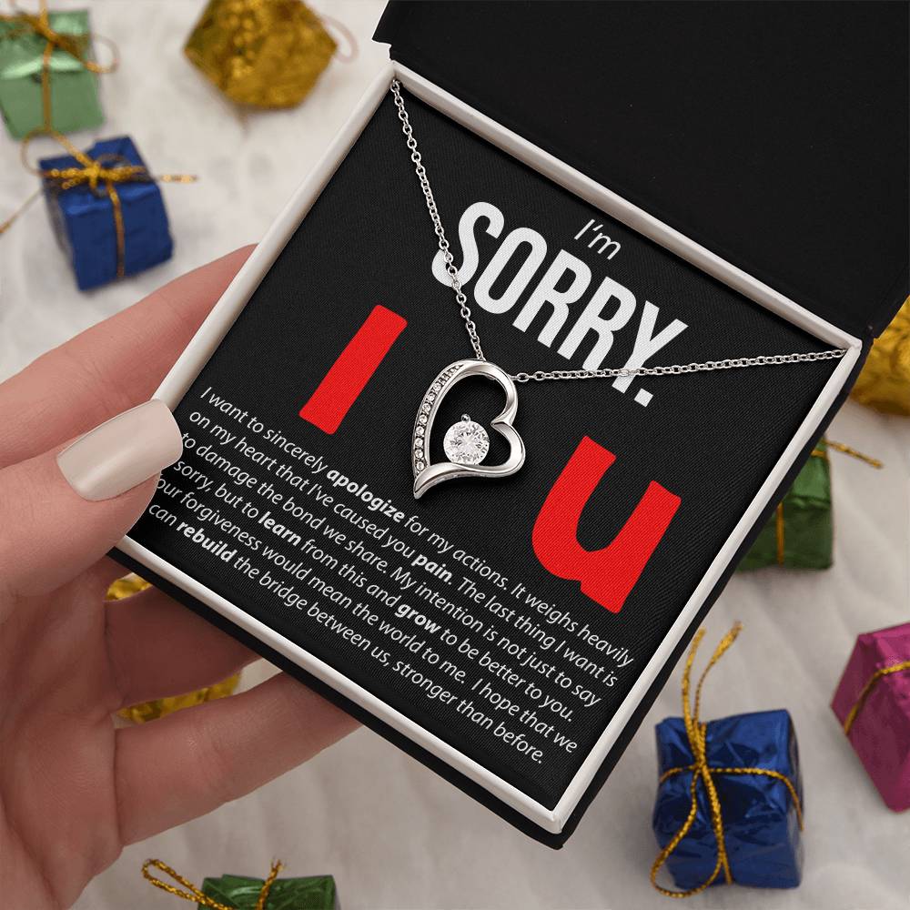 I'M Sorry. I Love You - Forever Love Necklace Forever Love Necklace