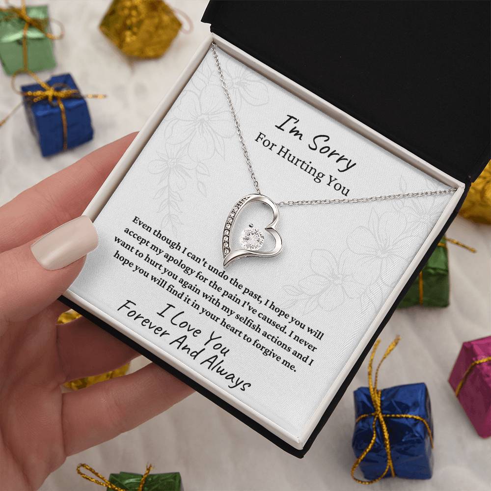 I'M Sorry For Hurting You Flower  Forever Love Necklace Forever Love Necklace