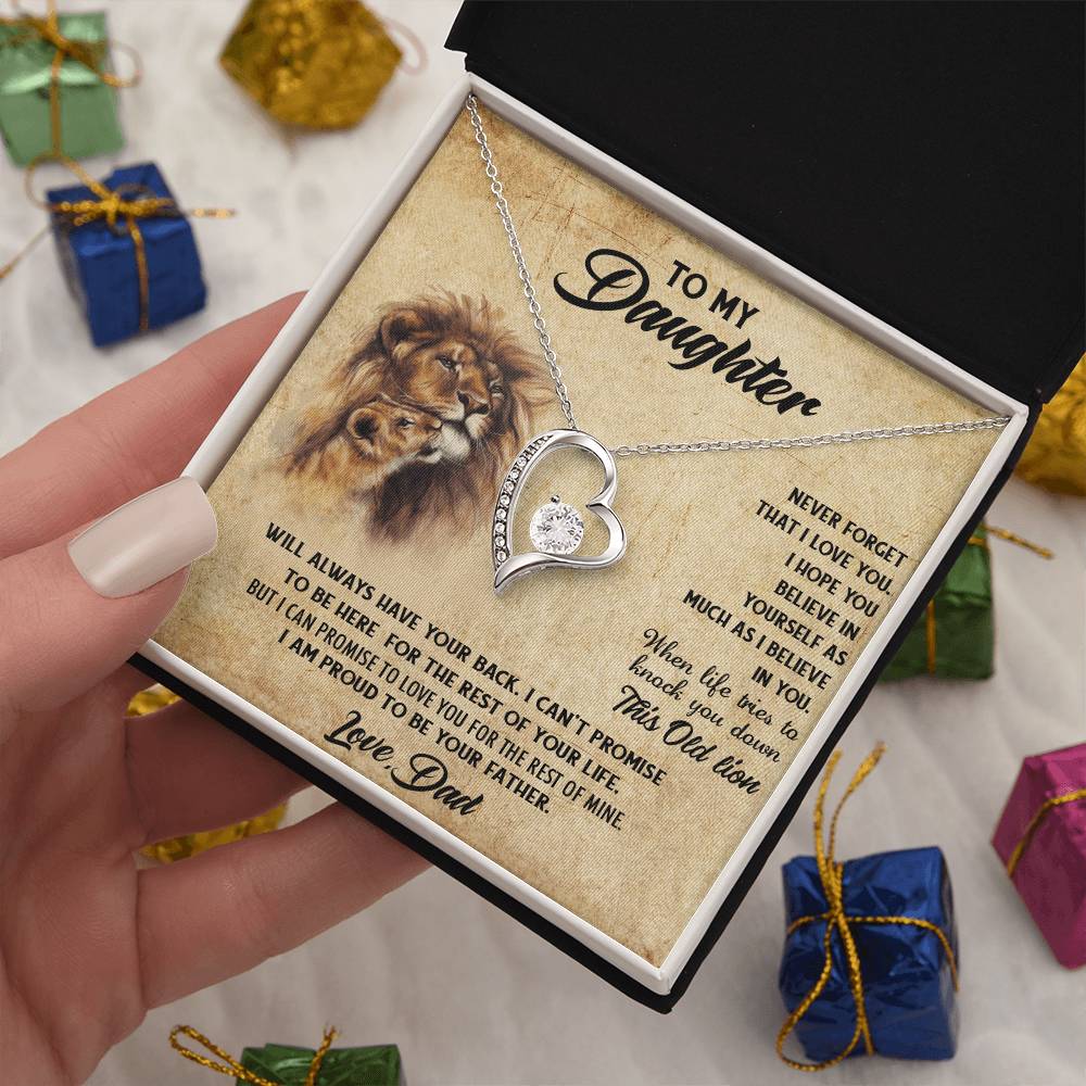 To My Daughter Necklace  Father Daughter Necklace  Father To Daughter Christmas Gift From Dad  Bonus Daughter Necklace Gifts From Dad Forever Love Necklace