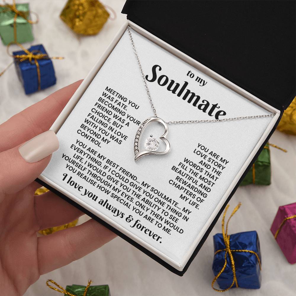 To My Soulmate You Are My Heart'S Home Forever Love Necklace
