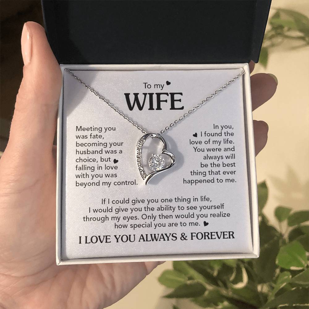 To My Wife Choice Foreve Love Necklace Forever Love Necklace