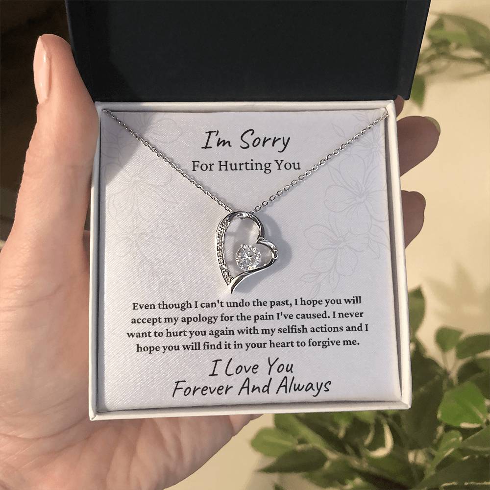 I'M Sorry For Hurting You Flower  Forever Love Necklace Forever Love Necklace