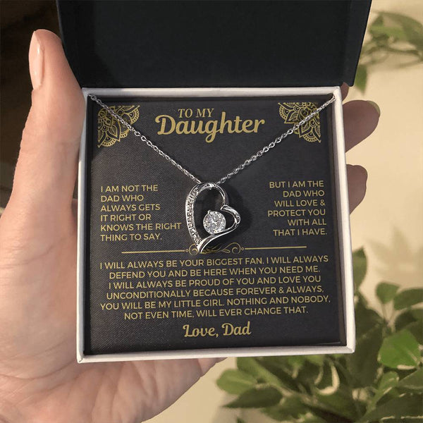 You Will Always Be My Little Girl - Necklace For Daughter From Dad Forever Love Necklace