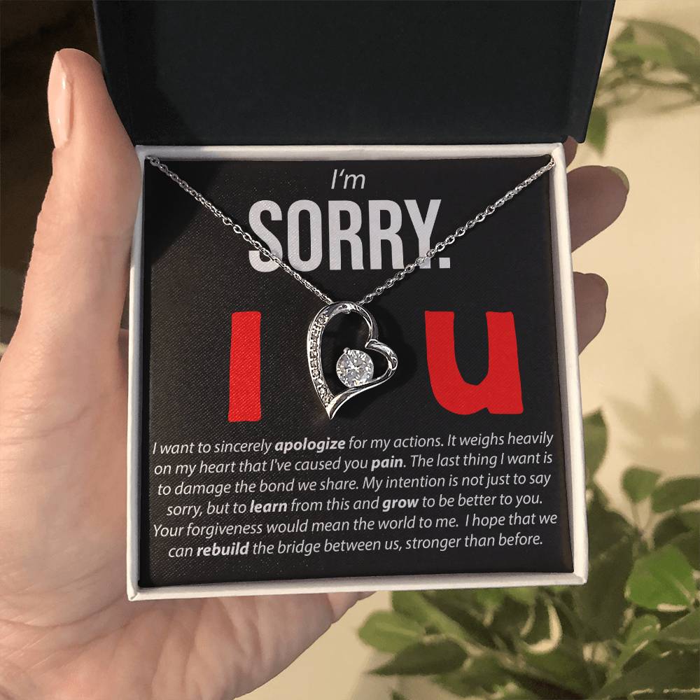 I'M Sorry. I Love You - Forever Love Necklace Forever Love Necklace