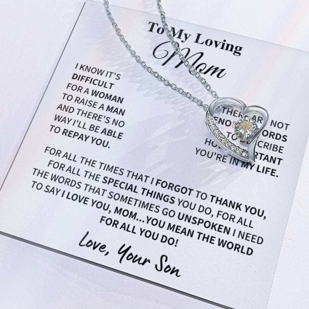Loving Mom Gift Forever Love Necklace