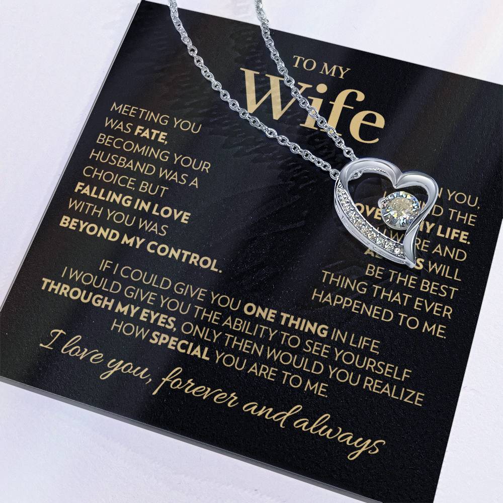 Gift For Wife - Love Of My Life - Gold Forever Love Necklace Forever Love Necklace
