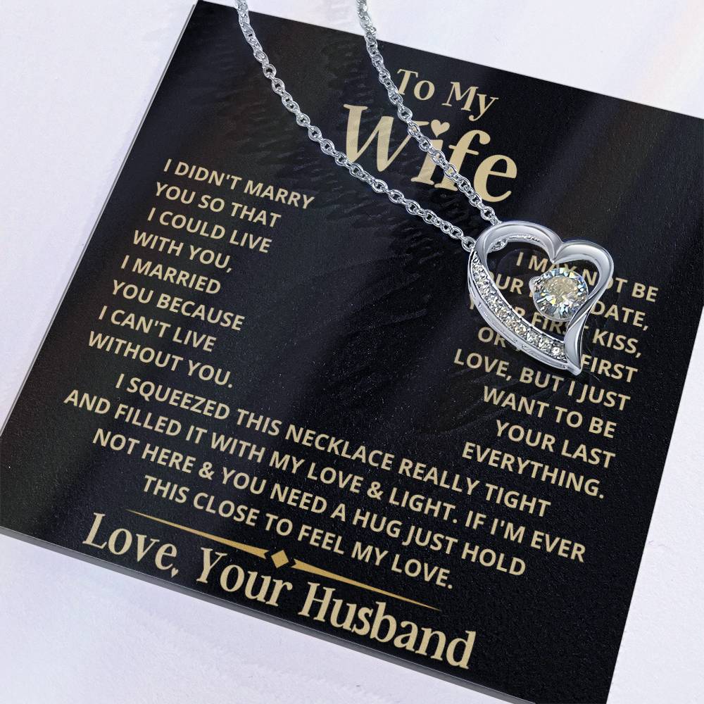 To My Wife  Heart Necklace Forever Love Necklace