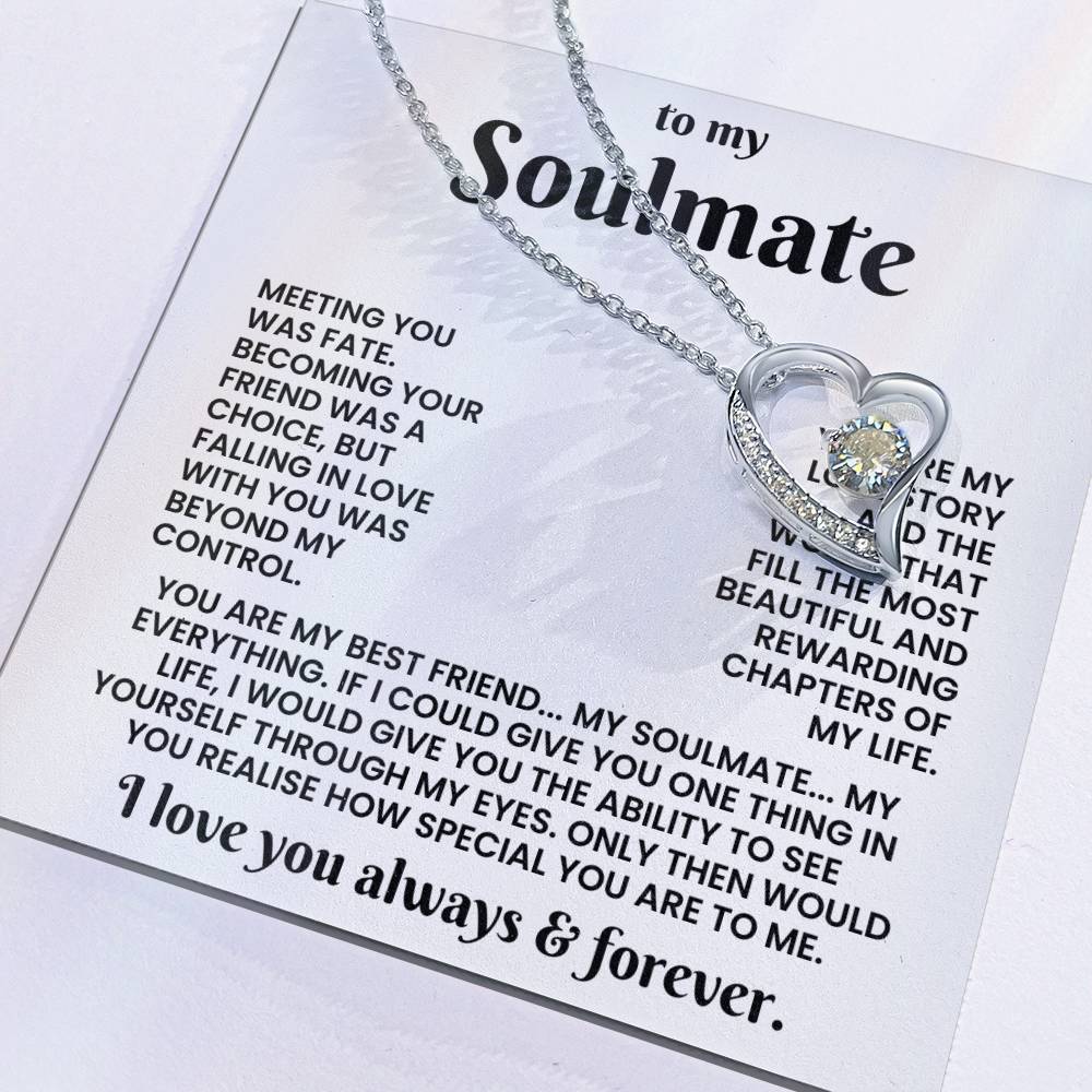 To My Soulmate You Are My Heart'S Home Forever Love Necklace