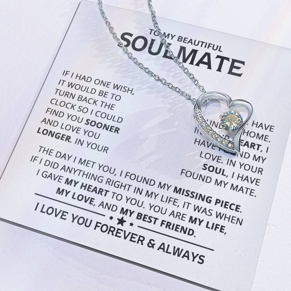 My Beautiful Soulmate Heart Necklace  Forever Love Necklace