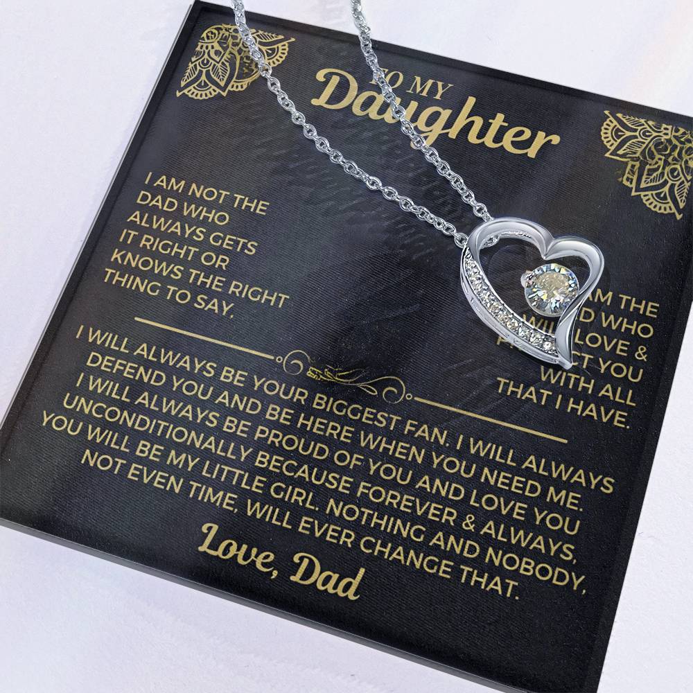 You Will Always Be My Little Girl - Necklace For Daughter From Dad Forever Love Necklace