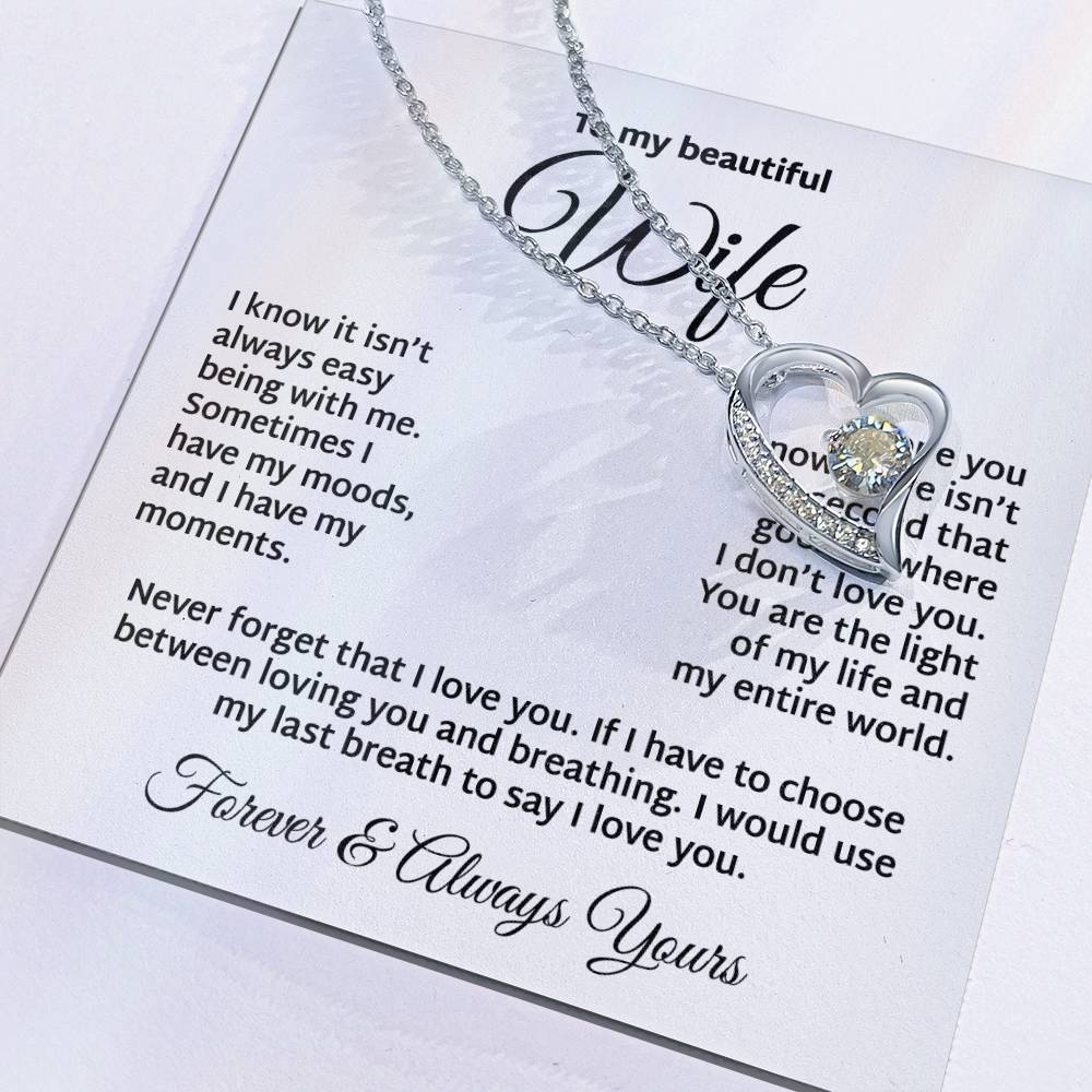 The Light Of My Life  To My Wife Necklace Forever Love Necklace
