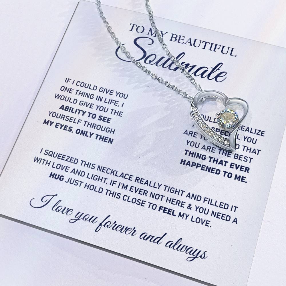 To My Beautiful Soulmate Necklace Forever Love Necklace
