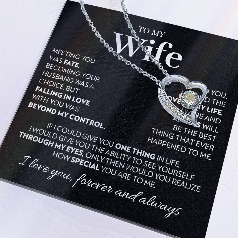 Gift For Wife - Love Of My Life - White Forever Love Necklace Forever Love Necklace