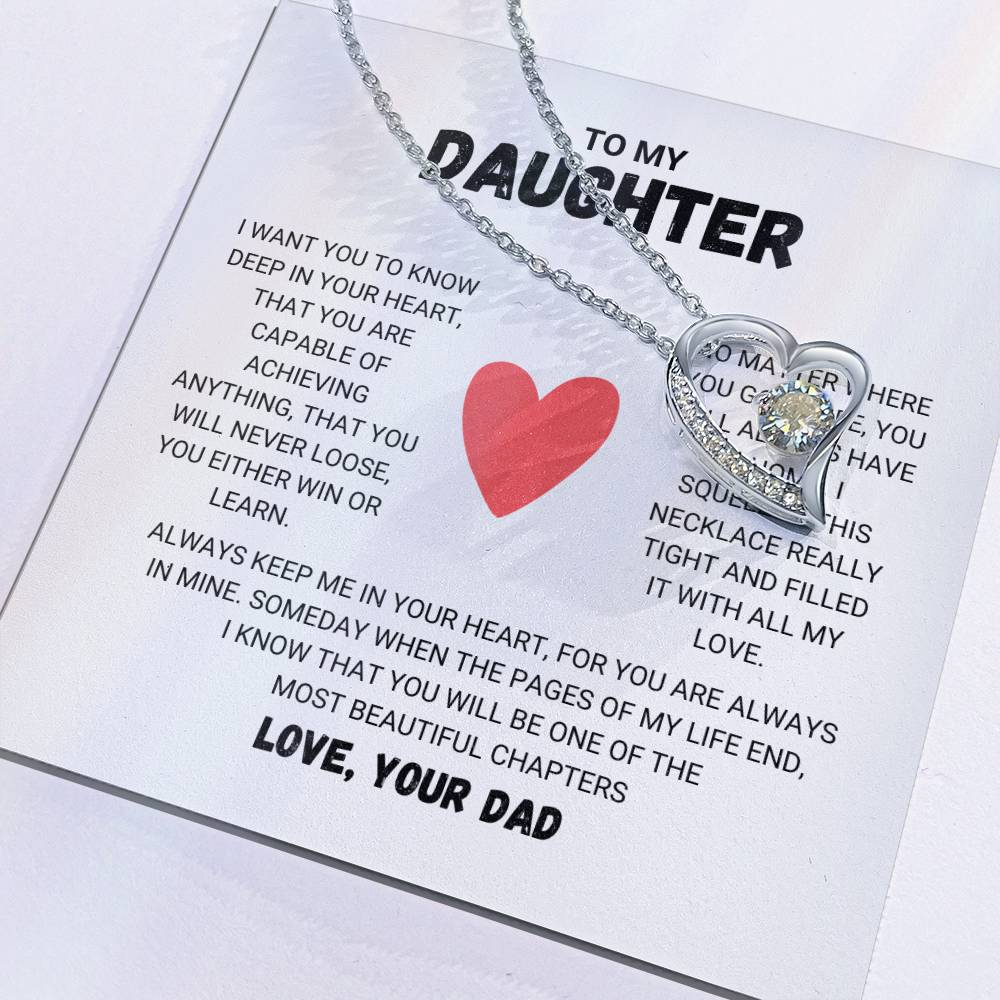 To My Daughter - Forever Love Necklace Forever Love Necklace