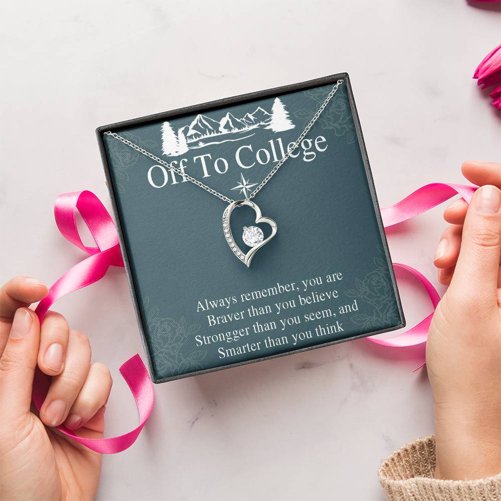 Graduation Gift Necklace For Girls - Graduate Gift Jewelry -  College - High School - Elementary School - Senior Graduation - Forever Love Necklace