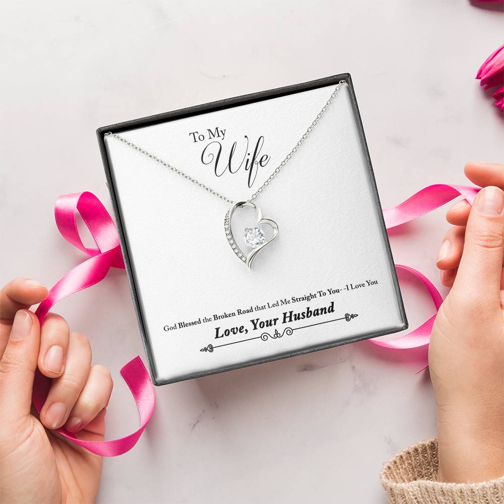 Wife Beside You Gift For Wife Wife Gift Card For Wife Wife Birthday Husband To Wife Gift Anniversary Gift For Forever Love Necklace