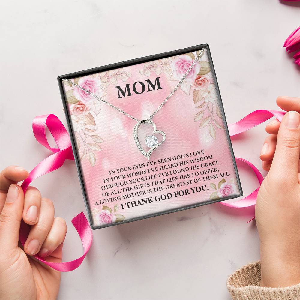 To My Mom - The Greatest Gift Of Them All. Forever Love Necklace