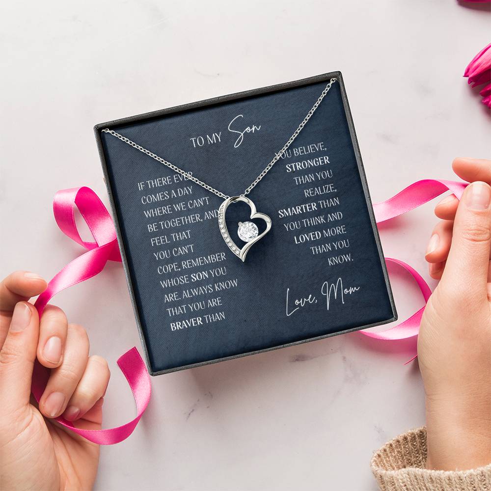 Shine Like A Jewel Forever Love Open Heart Pendant Necklace To My Beautiful Wife Forever Love Necklace