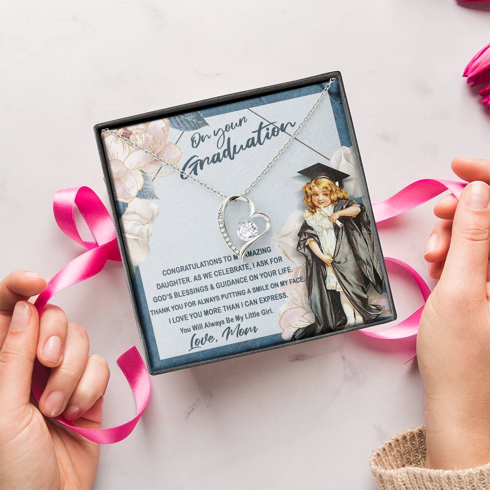 To My Graduation Daughter Gift For Daughter From Mom On Your Graduation Love Mom Daughter Necklace Forever Love Necklace