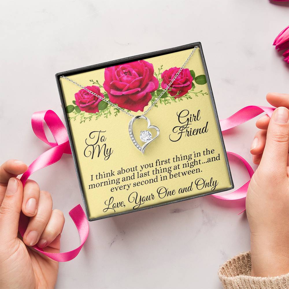 To My Beautiful Girlfriend - The Forever Love Necklace Forever Love Necklace
