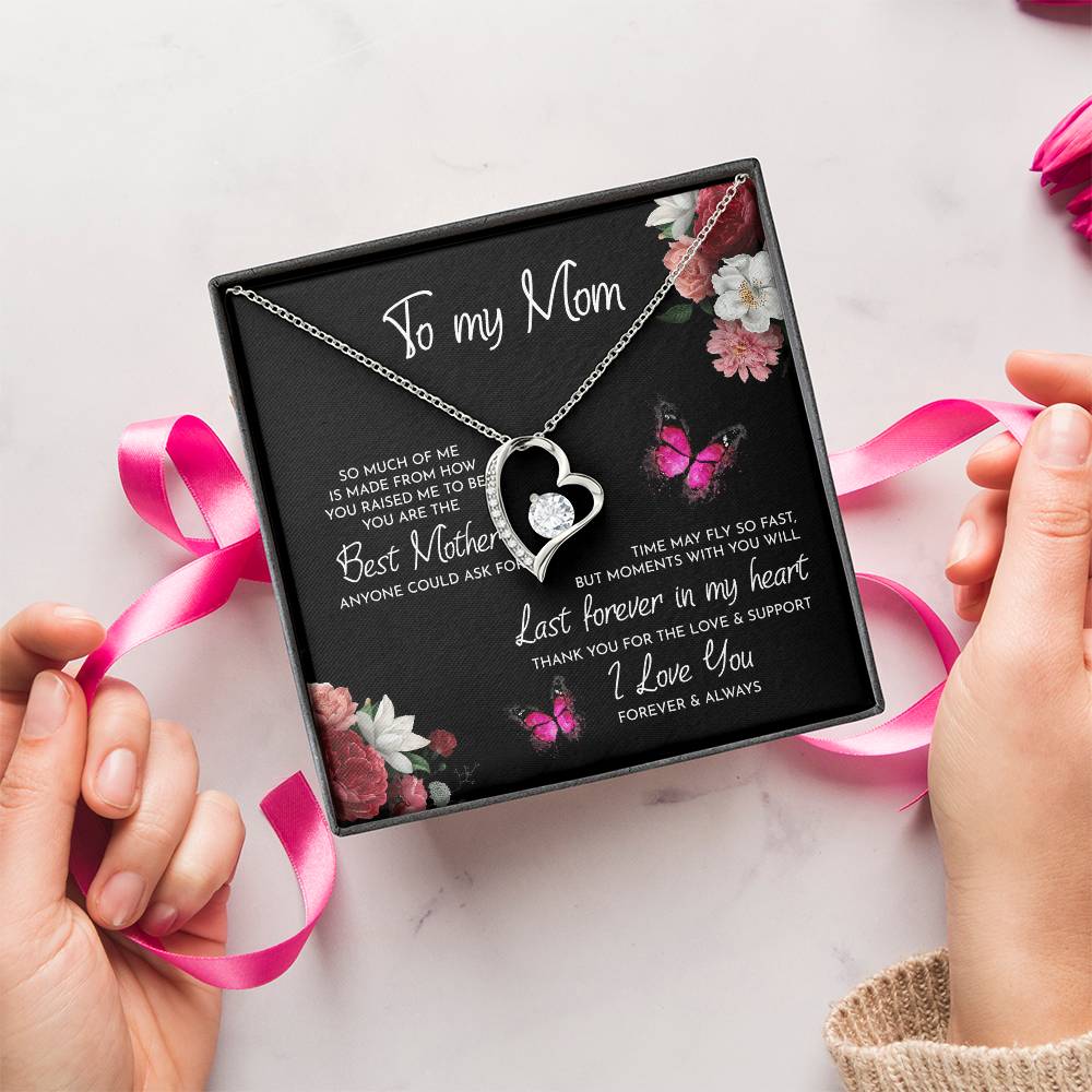 To My Mom Time May Fly 1 Forever Love Necklace