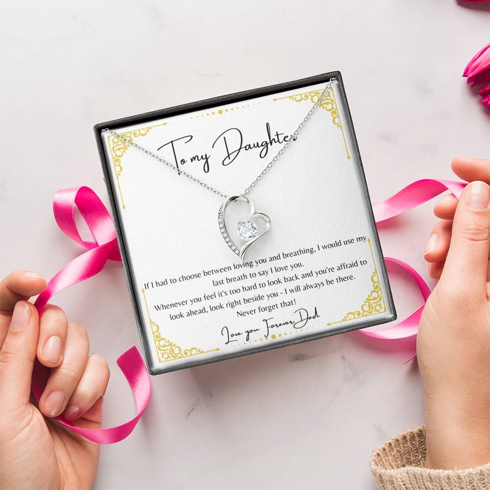 To My Daughter Forever Love Necklace