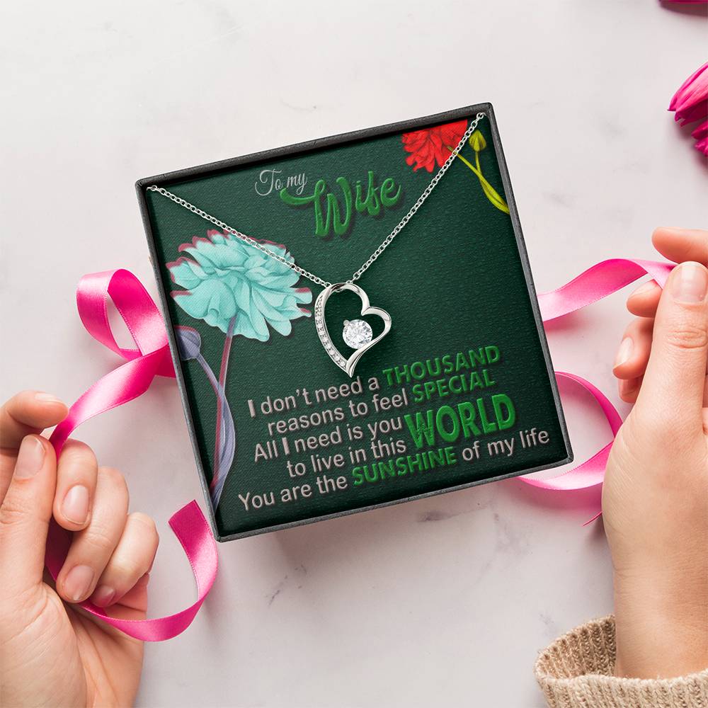 Gorgeous Gift Form Husband To Wife Forever Love Necklace Forever Love Necklace