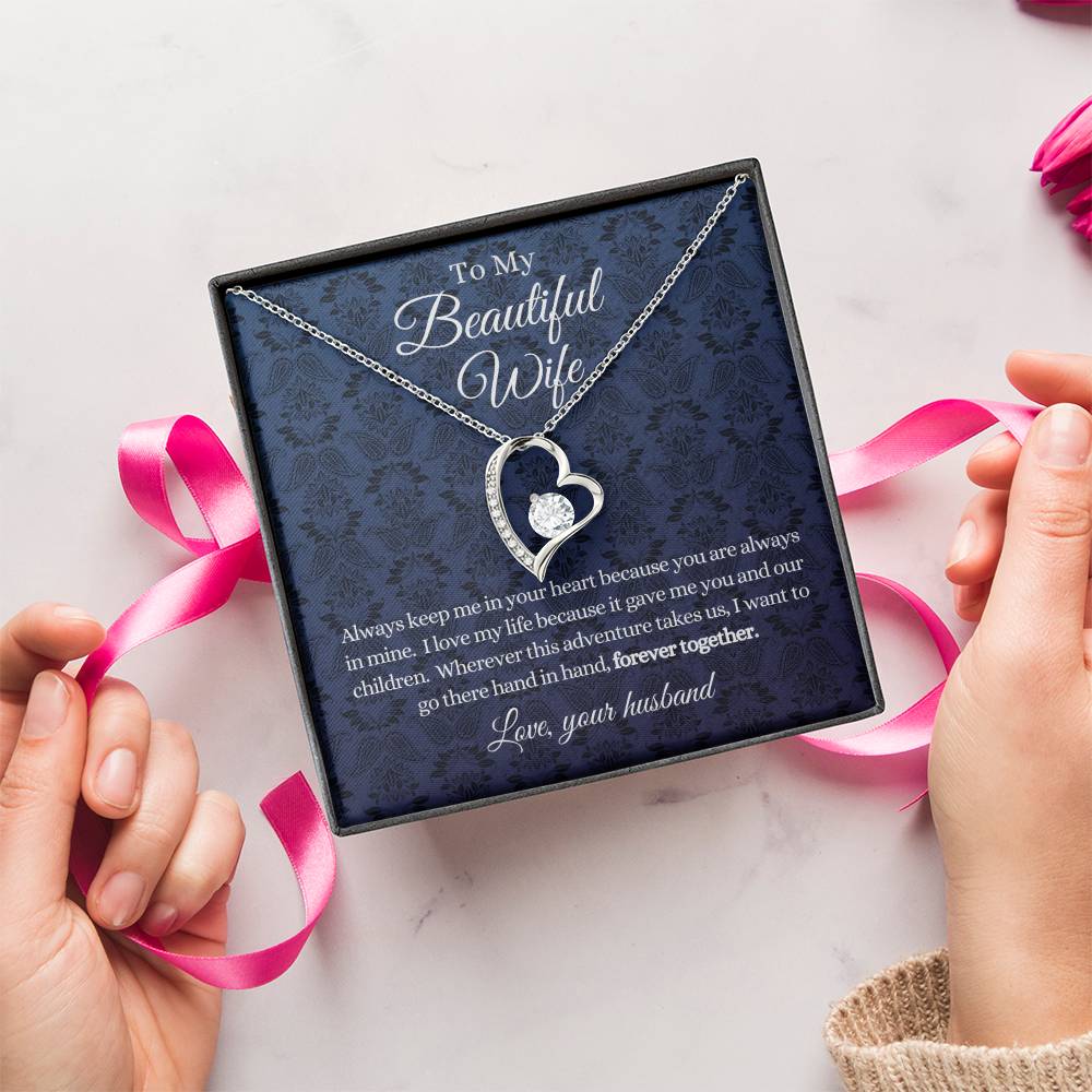 Beautiful Wife Heart Necklace Gift Forever Love Necklace