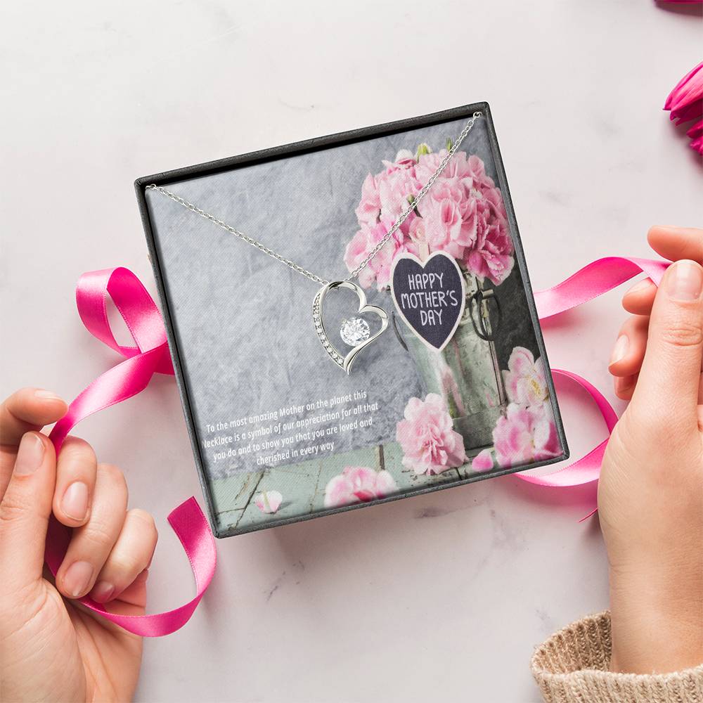 Happy Mothers Day Forever Love Necklace