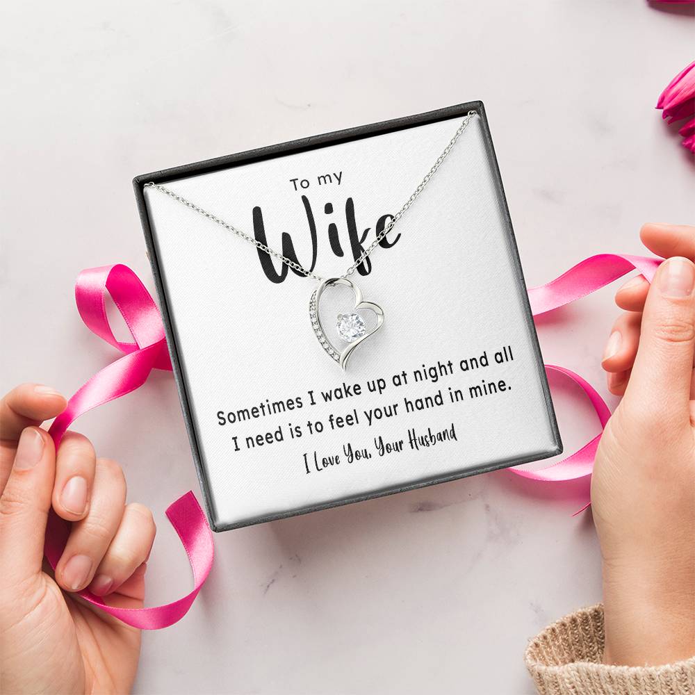 Gift For Wife Your Hand In Mine 1 Forever Love Necklace