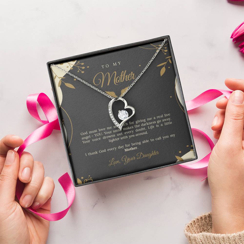 To My Angel Mother Forever Love Necklace
