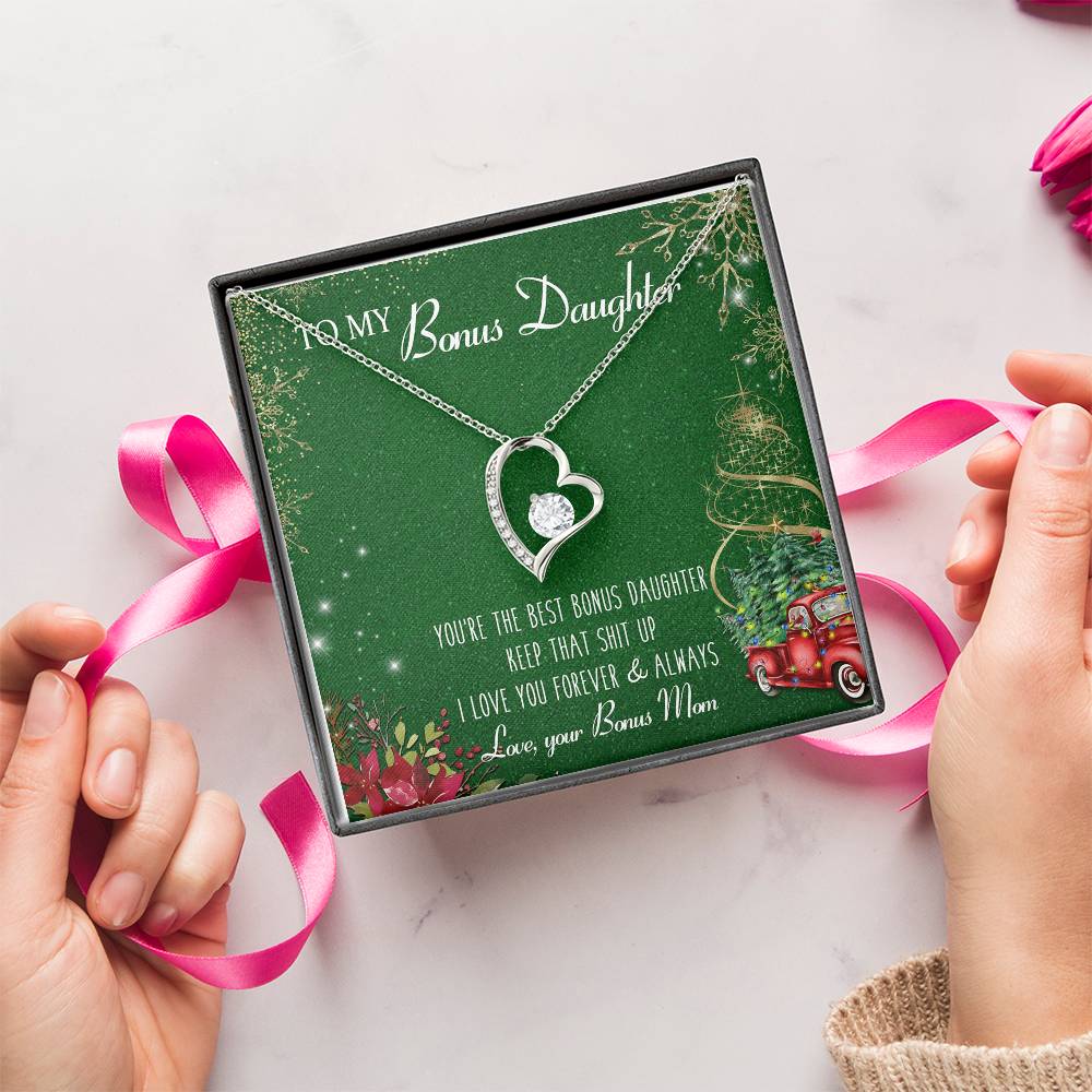 To My Bonus Daughter Christmas Gift Bonus Daughter Step Daughter Gift Bonus Daughter Necklace Daughters Birthday Unique Grown Up Forever Love Necklace