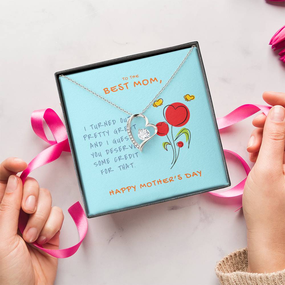 Gift For Mom Forever Love Necklace With Message Card Forever Love Necklace