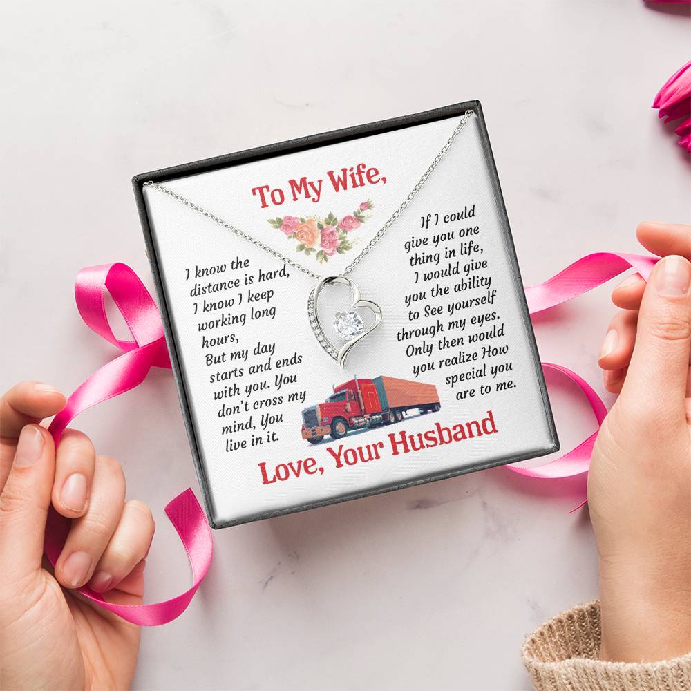 Trucker's Wife Forever Love Necklace