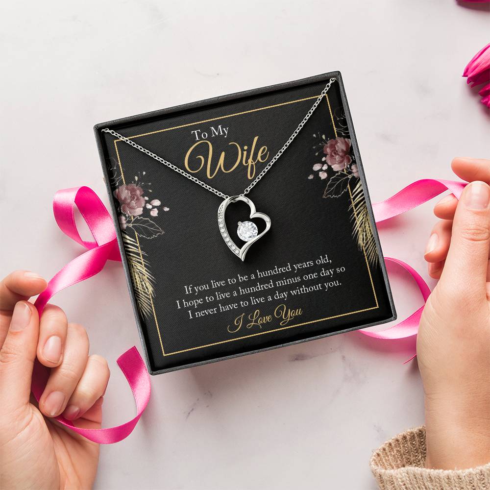 To My Wife - I Love You - Forever Love Necklace Forever Love Necklace