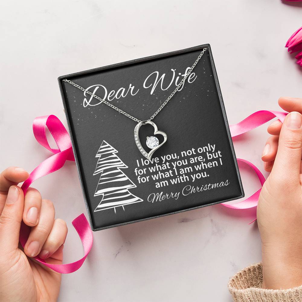 Merry Christmas Necklace Forever Love Necklace