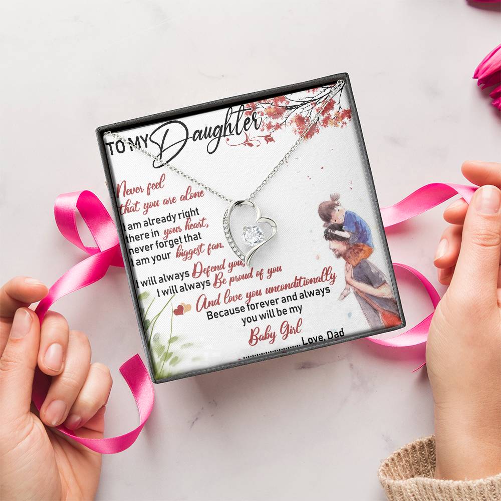 To My Daughter Necklace Gifts Dragonfly Necklace Father Daughter Necklace Father To Daughter Birthday Gift Gifts To Daughter From Dad Forever Love Necklace