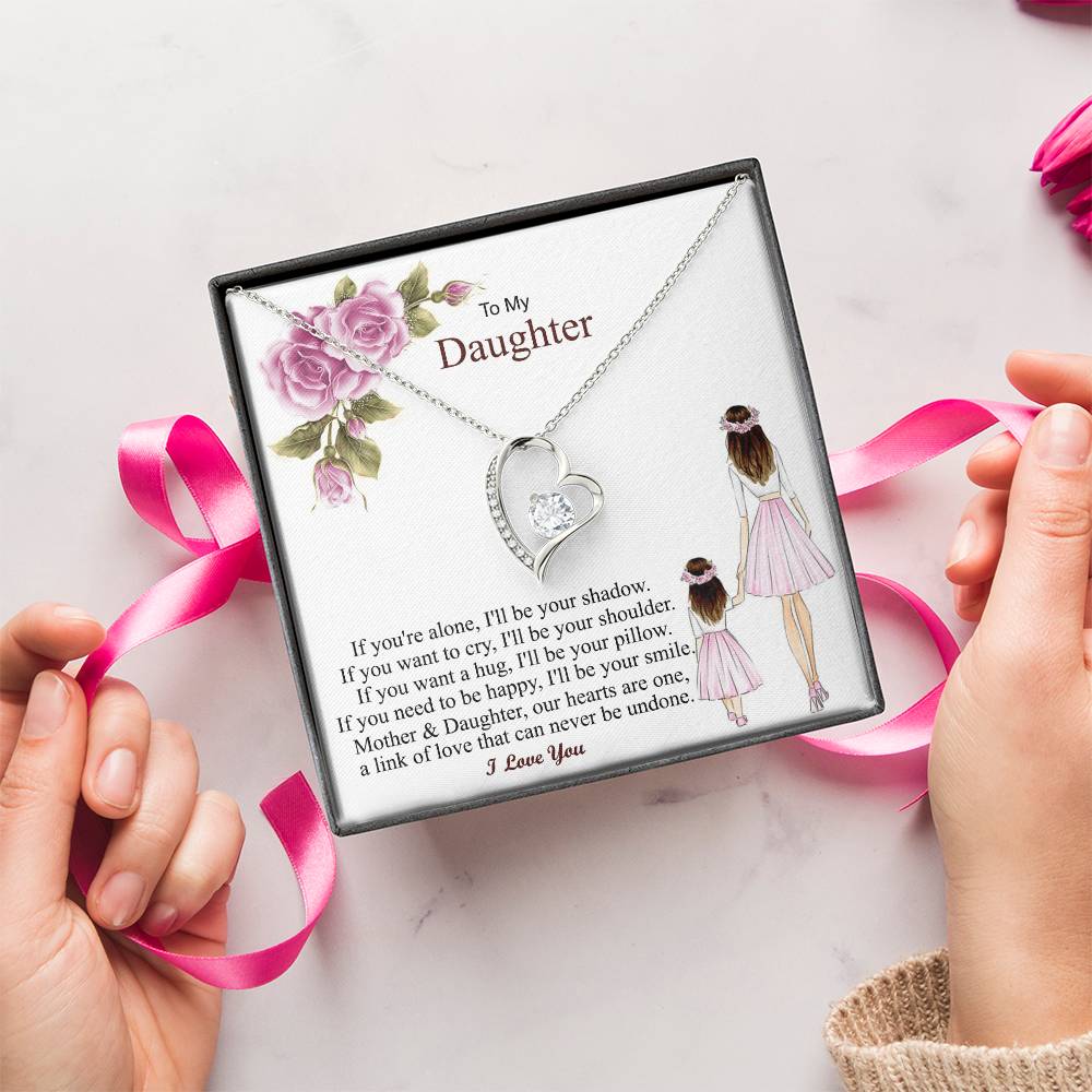Gift For Daughter From Mon Gift Jewelry Necklace From Daughter Anniversary Daughter Mother Necklace Daughter Gift From Mom To My Daughter Forever Love Necklace